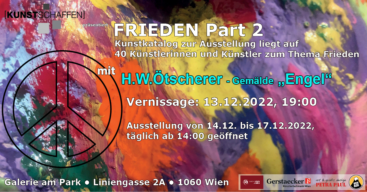 Ausstelllung _Frieden_ Ötscherer- Gemälde Engel